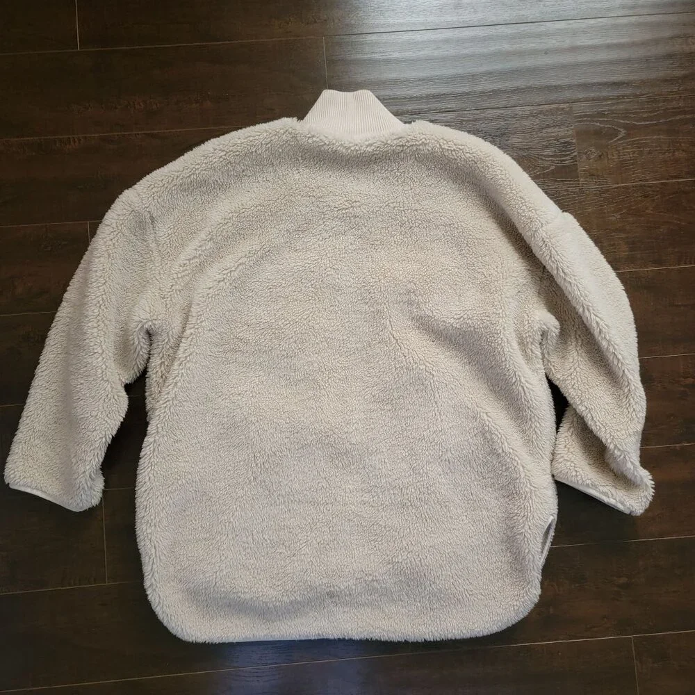 Varley Marney Sherpa Jacket Womens 1X Cozy Winter Outdoors Gorpcore Neutral - Picture 3 of 7